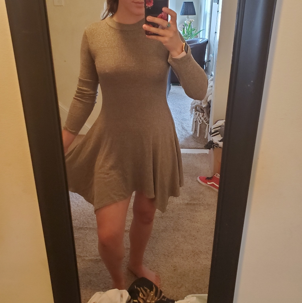 High Collared Sweater Dress - Picture 3 of 3